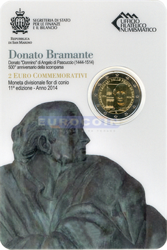 Сан Марино 2 евро 2014 Донато Браманте