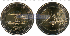 Латвия 2 евро 2015 Аист