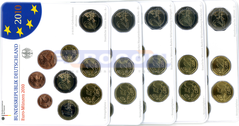 Германия набор евро 2010 BU (5 x 9 монет)