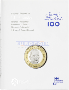 Финляндия 5 евро 2016 Лаури Кристиан Реландер PROOF