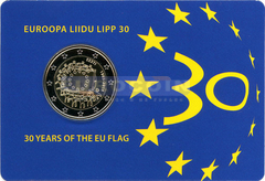 Эстония 2 евро 2015, 30 лет флагу BU
