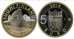 Финляндия 5 евро 2014 Исконная Финляндия III