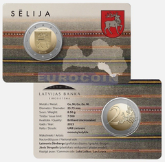 Латвия 2 евро 2025 Селия BU