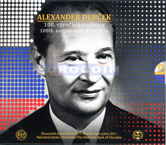 Словакия Набор Евро 2021 Александр Дубчек BU (9 монет)