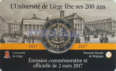 Бельгия 2 евро 2017 Льежский университет BU