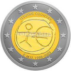 Набор монет 16 x 2 евро 2009, 10 лет валютному союзу