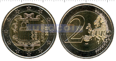 Андорра 2 евро 2015 Регулярная