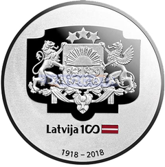 Латвия 5 евро 2018 Гербы Латвии