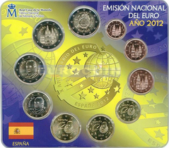 Испания набор евро 2012 BU (10 монет)