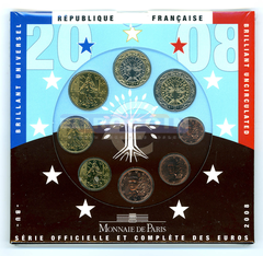 Франция набор евро 2008 BU (8 монет) 