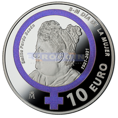 Испания 10 евро 2021 Эмилия Пардо Басан