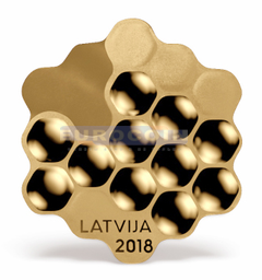 Латвия 5 евро 2018 Медовая монета