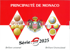 Монако набор евро 2025 BU (8 монет)
