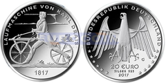 Германия 20 евро 2017 Велосипед