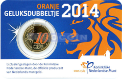 Нидерланды 10 центов 2014 Оранжевая