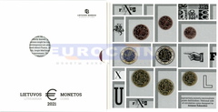 Литва набор евро 2021 BU (8 монет)