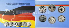 Германия набор 10 евро 2003 (6 монет)