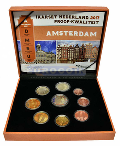 Нидерланды набор евро 2017 PROOF (9 монет) 