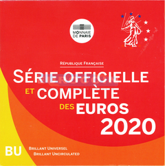 Франция набор евро 2020 BU (8 монет) 