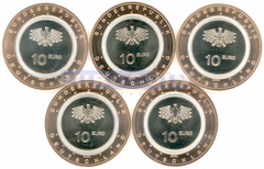 Германия 10 евро 2020 «На земле» (A,D,F,G,J)