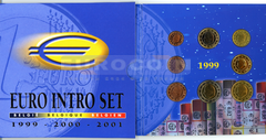 Бельгия набор евро 1999-2001 BU (3 x 8 монет)