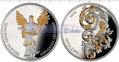 Латвия 5 евро 2014 Барокко в Курляндии