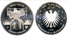 Германия 20 евро 2021 Фрау Холле
