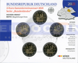 Германия 2 евро 2021 Саксония-Анхальт (A,D,F,G,J) BU