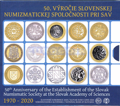 Словакия Набор Евро 2020 Нумизматическое общество BU (8 монет)