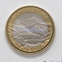 Швейцария 10 франков 2024 Ледник Ронеглетчер