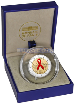 Франция 2 евро 2014 Всемирный день борьбы со СПИДом PROOF