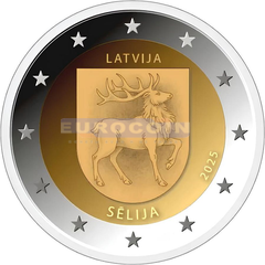 Латвия 2 евро 2025 Селия