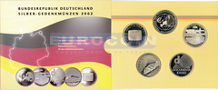 Германия набор 10 евро 2002 (5 монет)