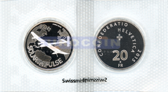 Швейцария 20 франков 2015 Солар Импулсе 
