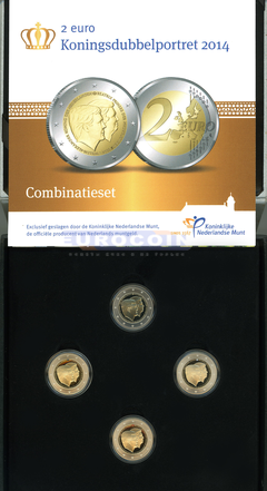 Нидерланды 4 x 2 евро 2014 Король Виллем и Беатрикс PROOF