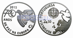 Португалия 2,5 евро 2015 Мир в Европе PROOF