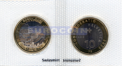 Швейцария 10 франков 2023 Ледник Розенлау