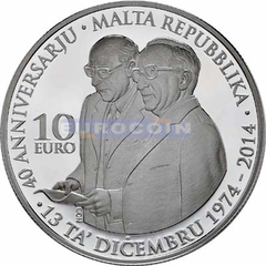 Мальта 10 евро 2014 республика Мальта