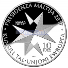 Мальта 10 евро 2017 Председательство в ЕС