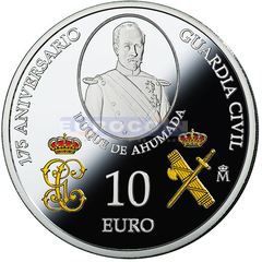 Испания 10 евро 2019 Гражданская гвардия