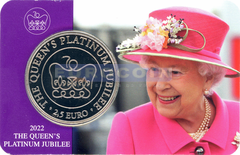 Мальта 2,5 евро 2022 Платиновый юбилей Королевы