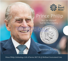 Великобритания 5 фунтов 2017 Принц Филип
