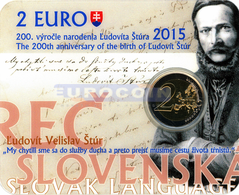 Словакия 2 евро 2015 Людовит Штур BU