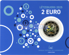 Люксембург 2 евро 2025 декларация Шумана BU (C)