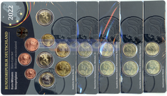Германия набор евро 2022 BU (5 x 9 монет)