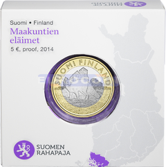 Финляндия 5 евро 2014 Исконная Финляндия III PROOF